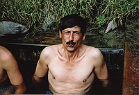 Горячие источники в бухте Змеевой, Чивыркуйский залив, озеро Байкал, июль 2004 года